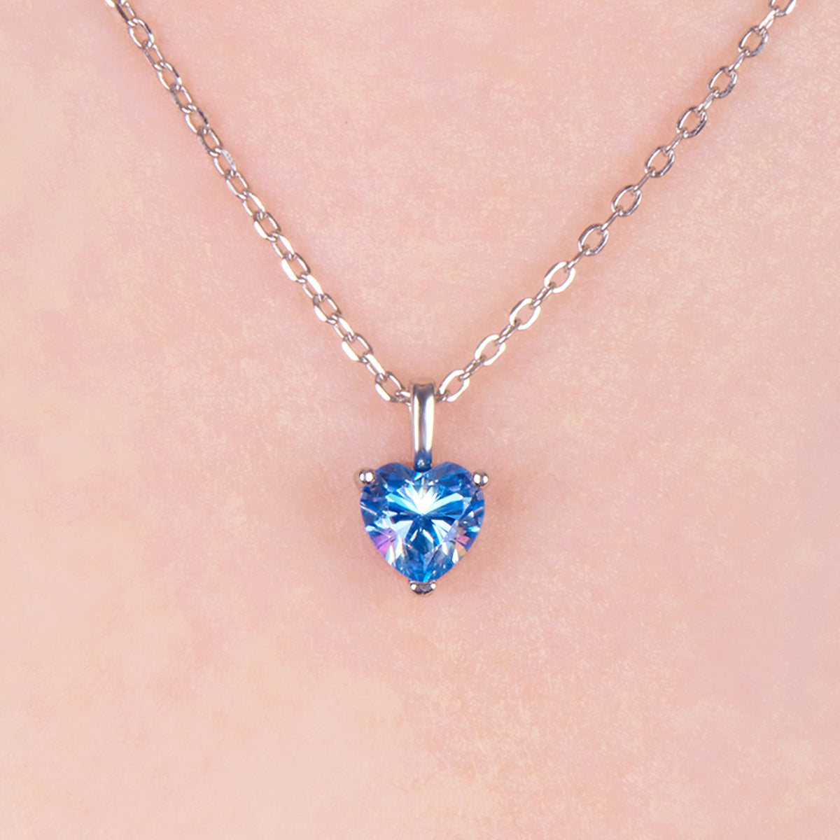 Heart Cut Moissanite Solitaire Pendant in 18K Gold Vermeil (3 Colors)